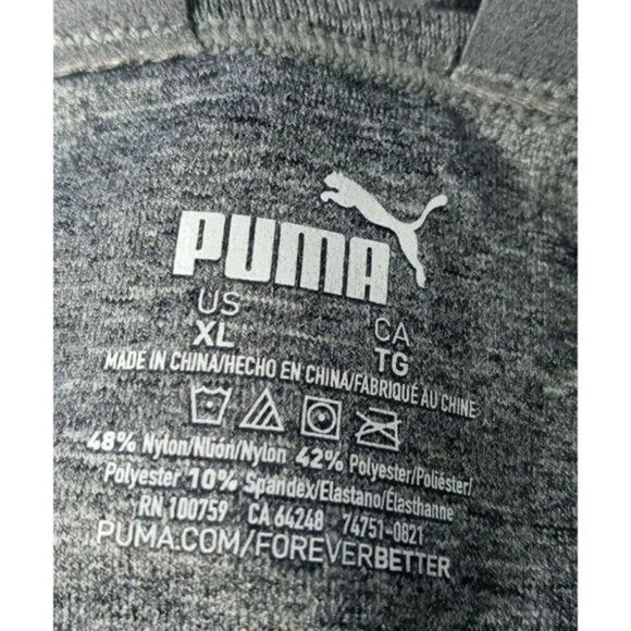 PUMA Women's Seamless Sports Bra Dry Cell Size X Large Color Gray Black Puma New - Picture 11 of 12